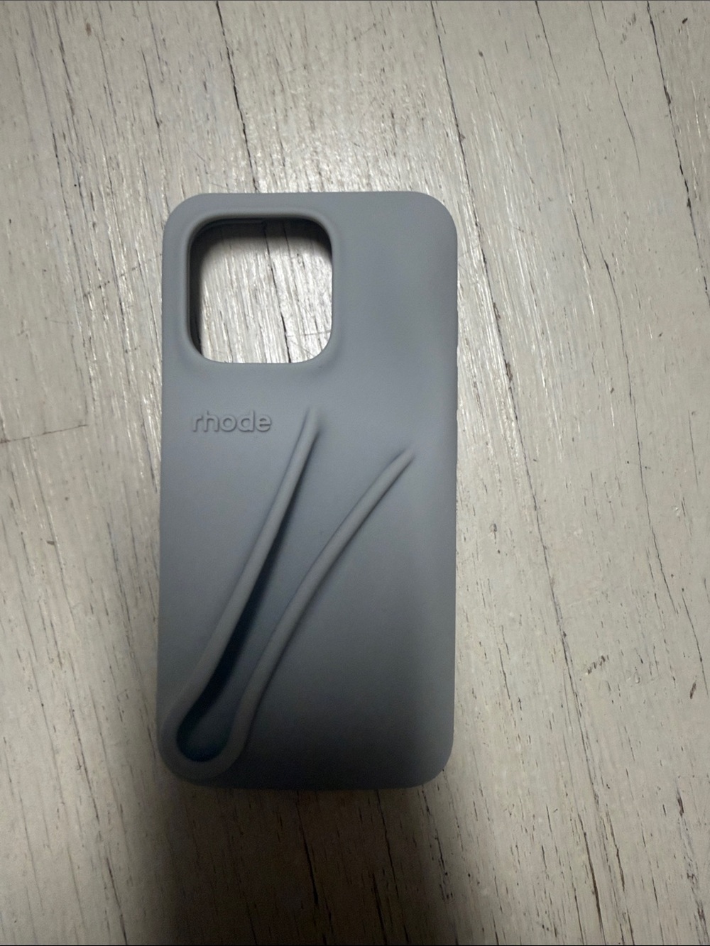 RHODE Silicone Phone Case in Light Gray with Integrated Grip